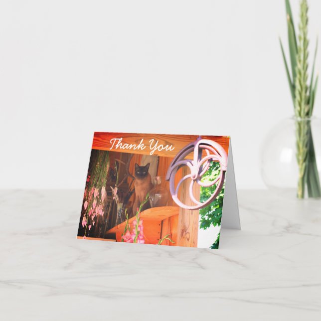 Siamese Cat 2 Kundendefinierbare Dankeschön-Karte Dankeskarte (Vorderseite)