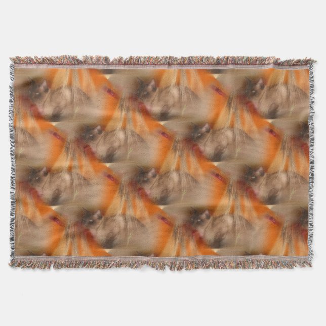 Siamese Cat Animal Muster Decke (Vorderseite)