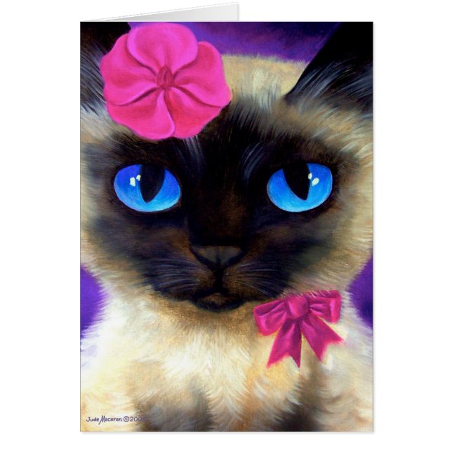 Siamese Cat Art Card (Vorne)