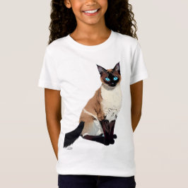 Siamese Cat Art Electric Blue-Mit Augen Cat Lover  T-Shirt