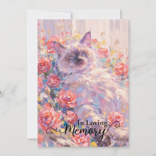 Siamese Cat Beileid Card Einladung (Vorderseite)