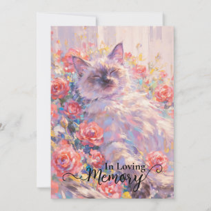 Siamese Cat Beileid Card Einladung
