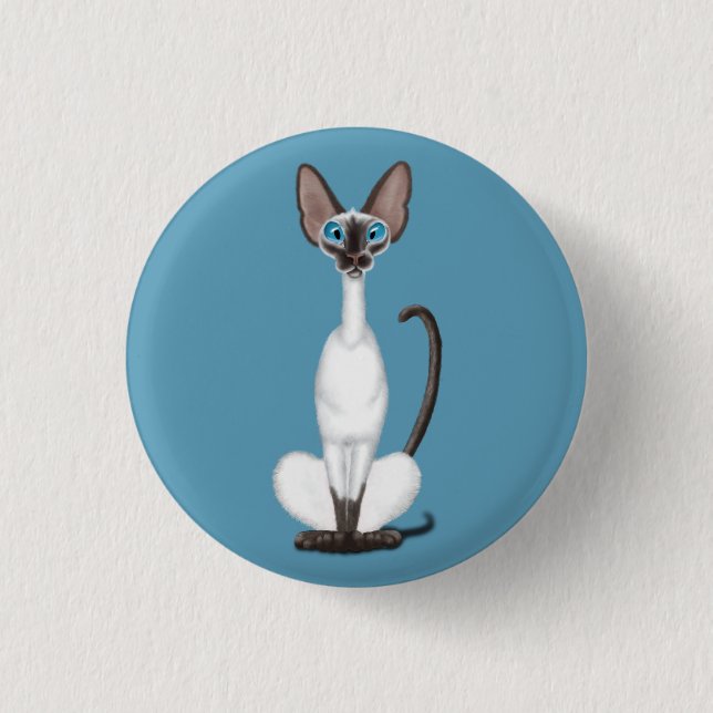 Siamese Cat Button (Vorderseite)
