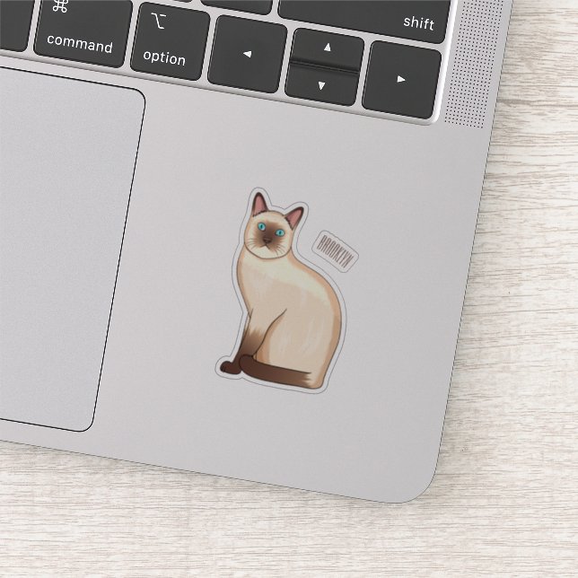 Siamese cat cartoon illustration aufkleber (Ausschnitt)