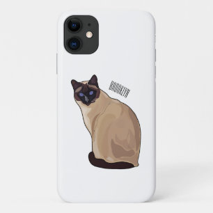 Siamese cat cartoon illustration Case-Mate iPhone hülle