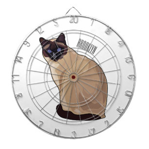 Siamese cat cartoon illustration dartscheibe