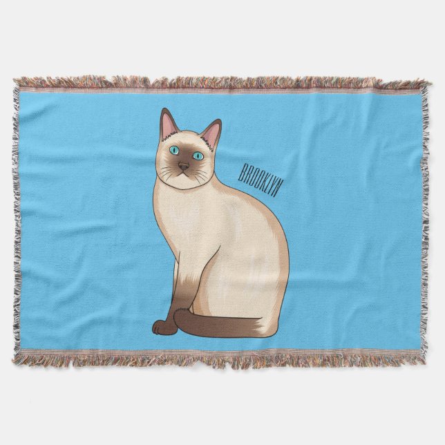 Siamese cat cartoon illustration decke (Vorderseite)