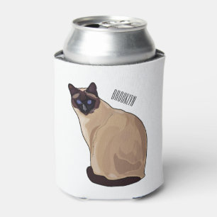 Siamese cat cartoon illustration dosenkühler
