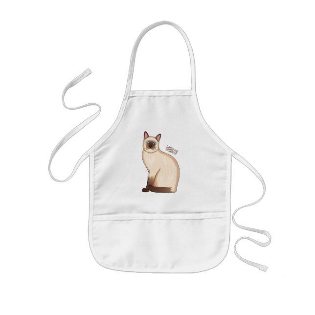 Siamese cat cartoon illustration kinderschürze (Vorne)
