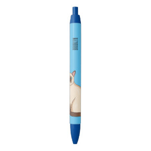 Siamese cat cartoon illustration kugelschreiber