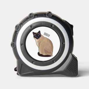 Siamese cat cartoon illustration maßband