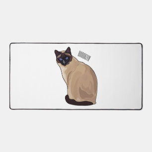 Siamese cat cartoon illustration schreibtischunterlage