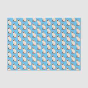 Siamese cat cartoon illustration seidenpapier