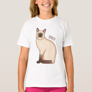 Siamese cat cartoon illustration T-Shirt