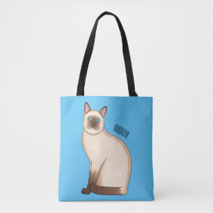 Siamese cat cartoon illustration tasche