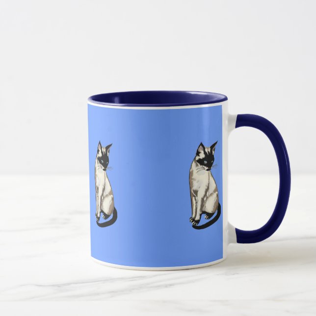 Siamese Cat Cartoon Kinder Geschenke Tasse (Rechts)