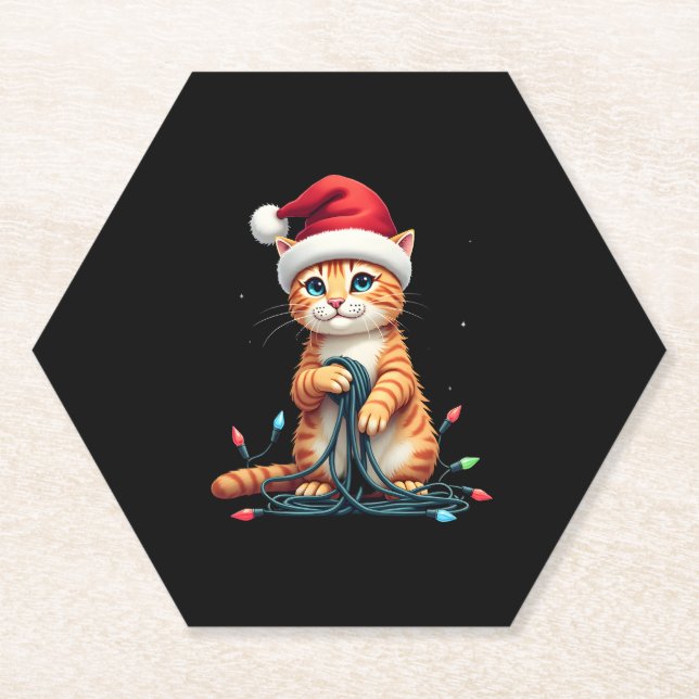 Siamese Cat Christmas V-Neck (1) Untersetzer (Vorderseite)