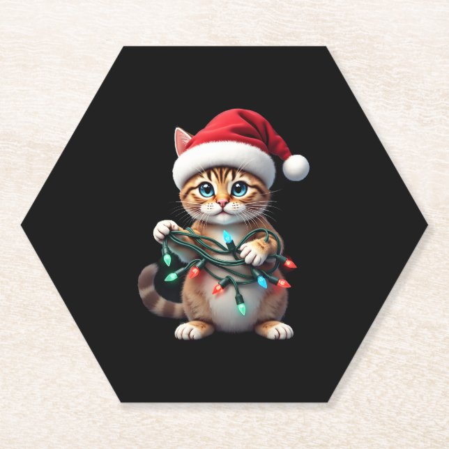 Siamese Cat Christmas V-Neck (2) Untersetzer (Vorderseite)