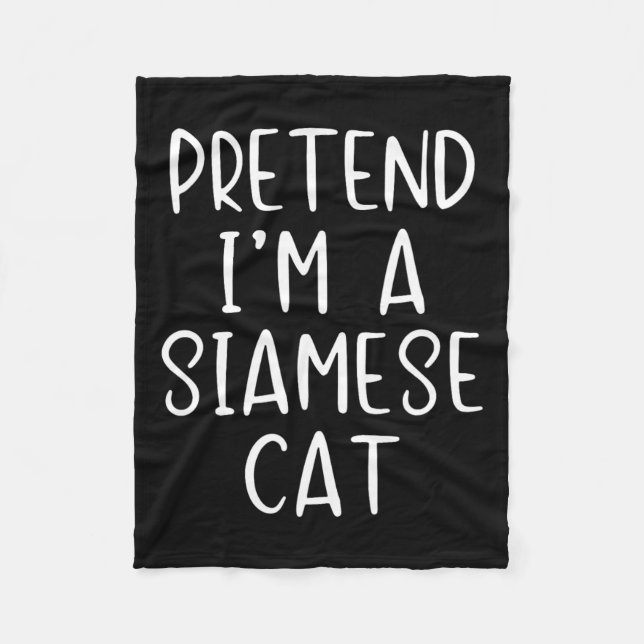 Siamese Cat Costume Halloween Lazy Easy Fleecedecke (Vorderseite)