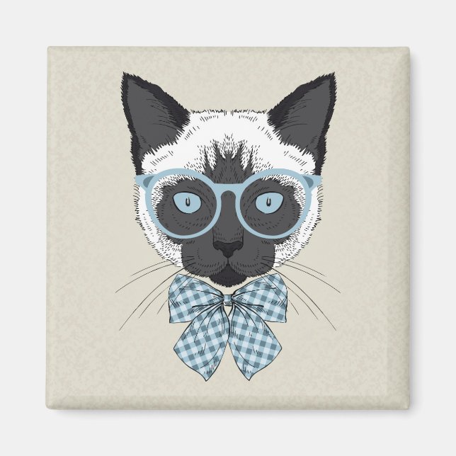 Siamese Cat Fashion Smart Magnet (Vorne)