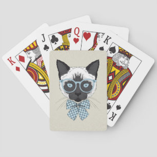 Siamese Cat Fashion Smart Spielkarten