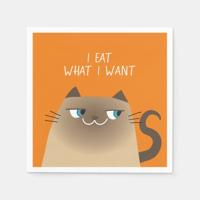 Siamese Cat Funny Serviette (Vorderseite)