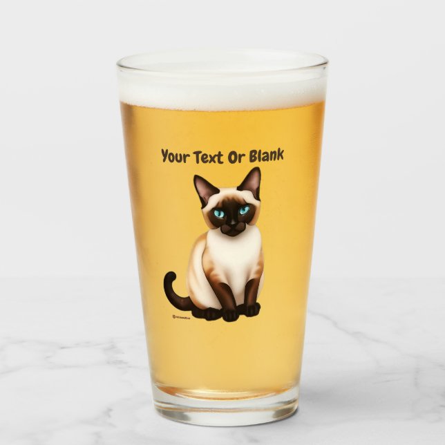 Siamese Cat Glas (Vorne (Gefüllt))