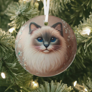 Siamese Cat Glass Ornament Aus Glas