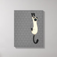 Siamese Cat hanging on | Funny Cat