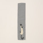 Siamese Cat hanging on | Funny Cat Schal<br><div class="desc">Vervollständigen Sie Ihr Outfit mit diesem lustigen,  felinen Mode-Accessoire. Crazy Siamese cat hängt an diesem coolen Schal. Ein originelles Geschenk für kitschige Liebhaber! Besuchen Sie Jenn's Doodle World für weitere Produkte mit diesem originellen Katzendesign. ©Jenn Kay</div>