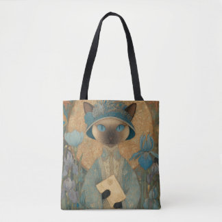 Siamese cat in Art Nouveau style - Elegant cat art Tasche