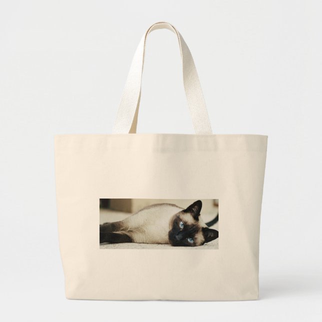 Siamese Cat Jumbo Stoffbeutel (Vorne)