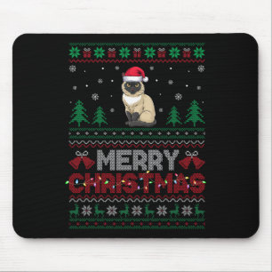 Siamese Cat Lovers Weihnachtsmannmütze Weihnachtsb Mousepad