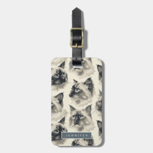Siamese Cat Luggage Tags Gepäckanhänger