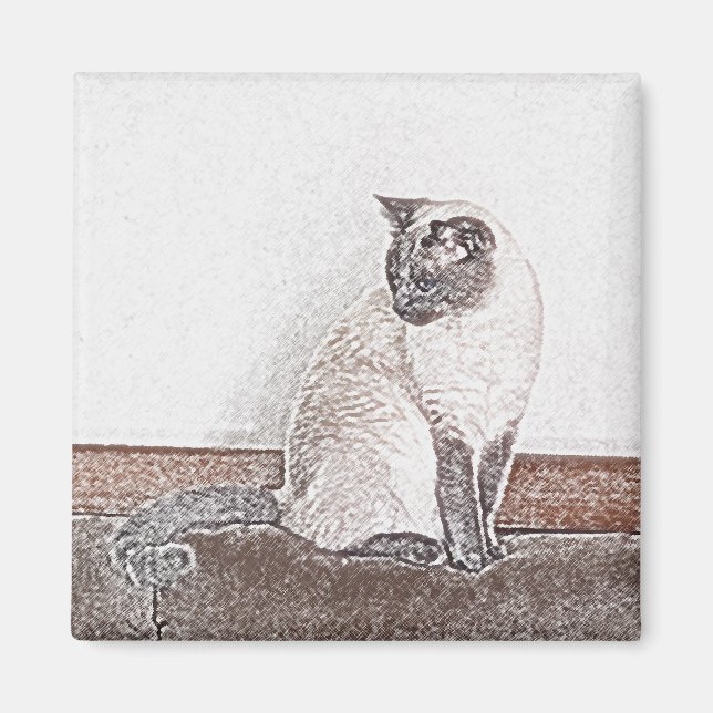 Siamese Cat Magnet (Vorne)