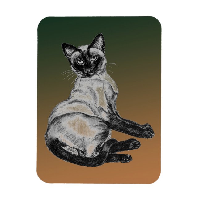 Siamese Cat Magnet (Vertikal)