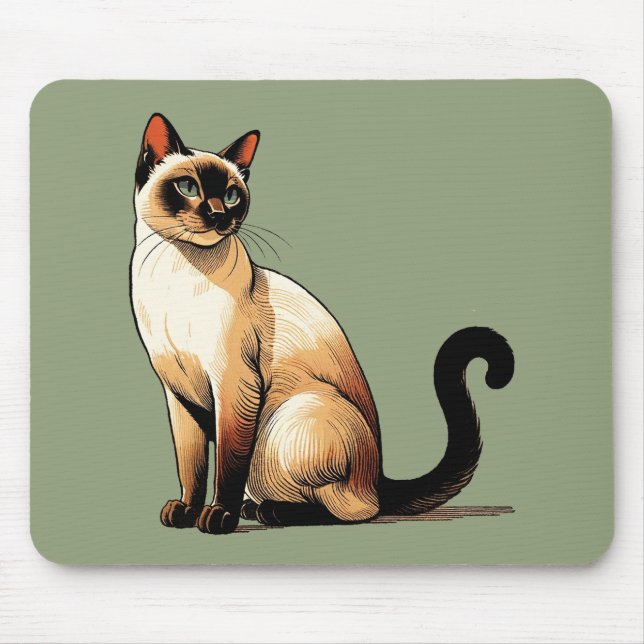 Siamese Cat Mousepad (Vorne)