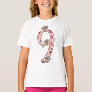Siamese Cat Ninth Birthday For Kids Cats T-Shirt