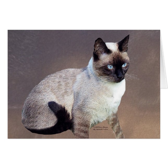 Siamese Cat Painting (Vorderseite (Horizontal))