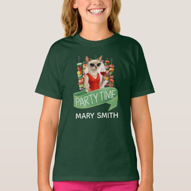 Siamese Cat Party T-Shirt (Vorderseite)