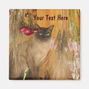 Siamese Cat Posing Animal Fotografy Magnet #3