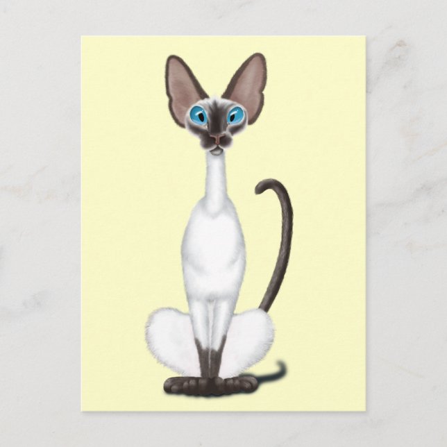 Siamese Cat Postkarte (Vorderseite)