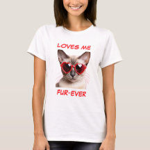 Siamese Cat Red Heart Heart Shaped Sonnenbrille