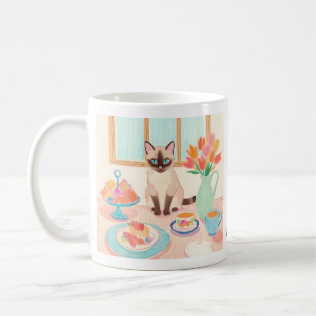 Siamese Cat & Sweat Treats Mug Kaffeetasse (Links)