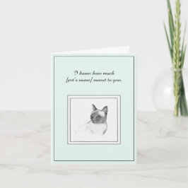 Siamese Cat Sympathy Card Karte