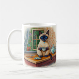 Siamese Cat Tea Time Mug Kaffeetasse