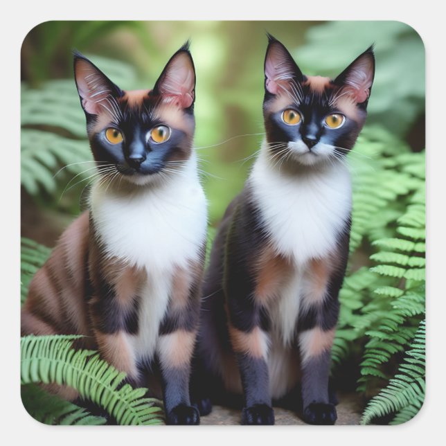 Siamese Cat Twins, Stickers (Vorderseite)