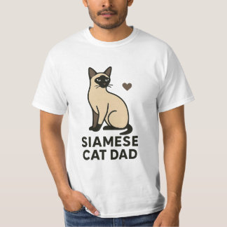 Siamese Cat Vater T - Shirt | Niedliches Cat Lover