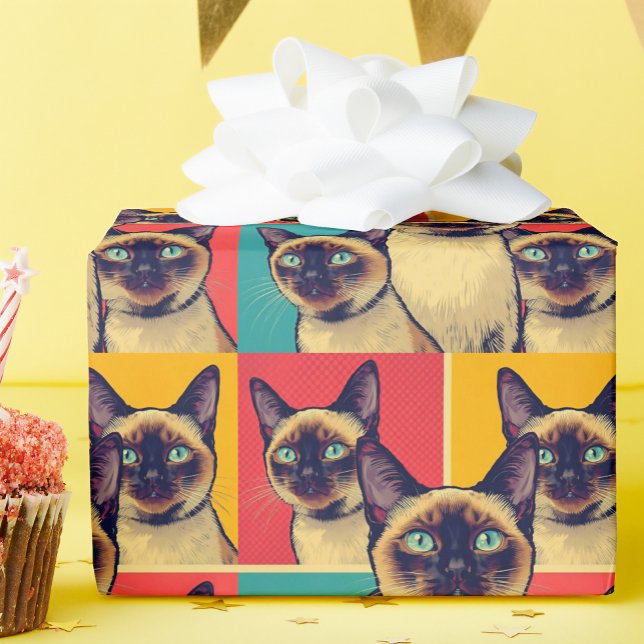 Siamese cat wrapping paper geschenkpapier (Von Creator hochgeladen)