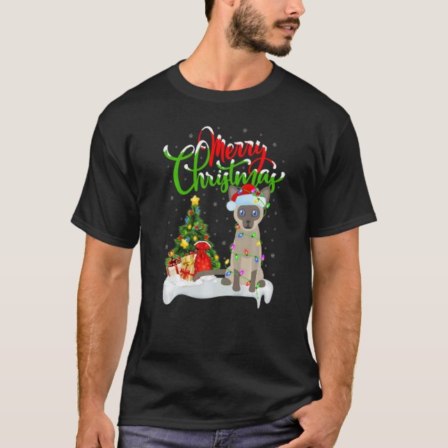 Siamese Cat  Xmas Decorations Siamese Cat Christma T-Shirt (Vorderseite)